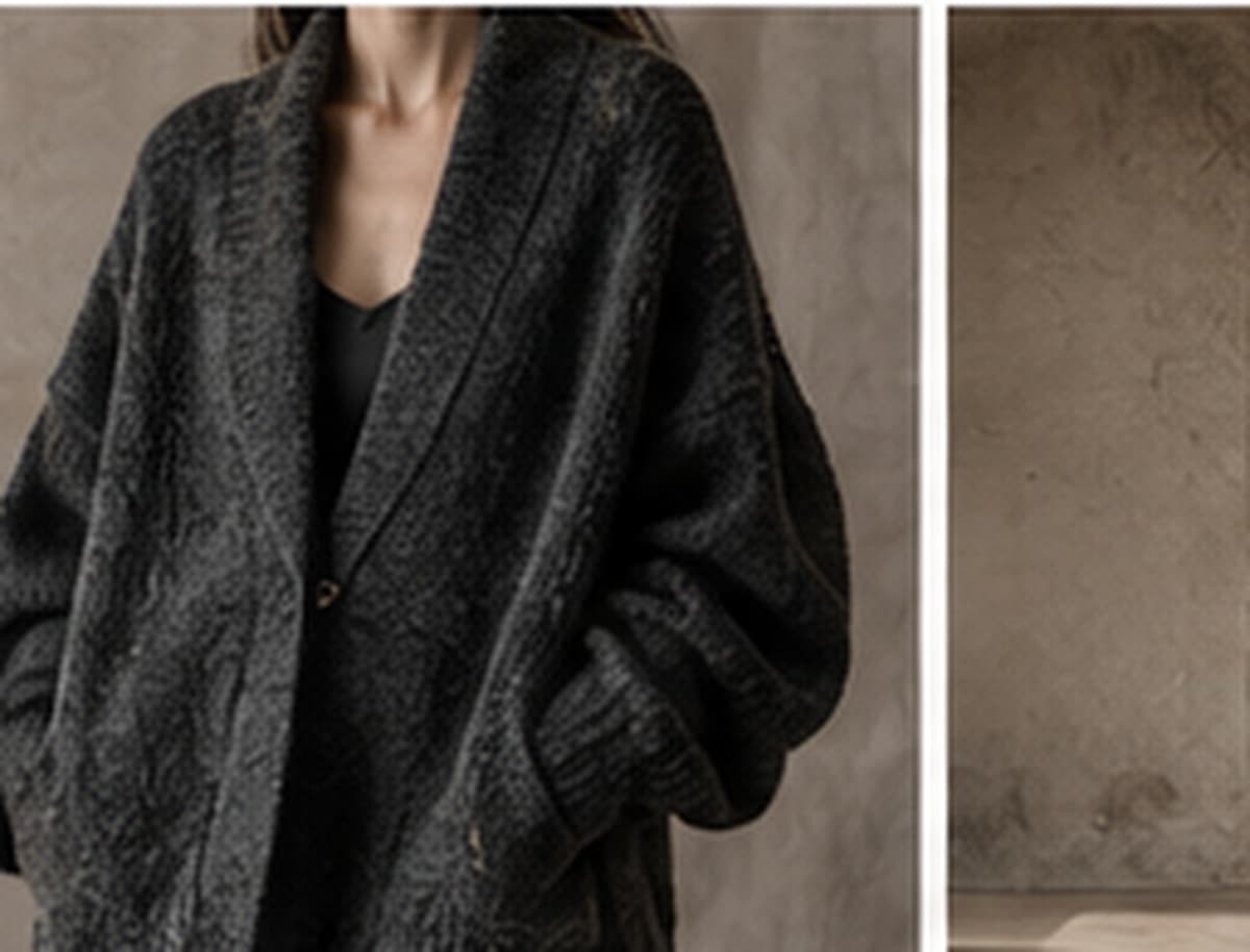 Architectural Wool Cardigan
