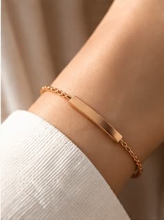 AURA — Sculptural Chain Bracelet — worn on wrist