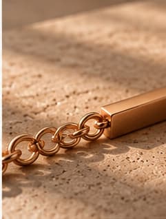 AURA — Sculptural Chain Bracelet — chain detail
