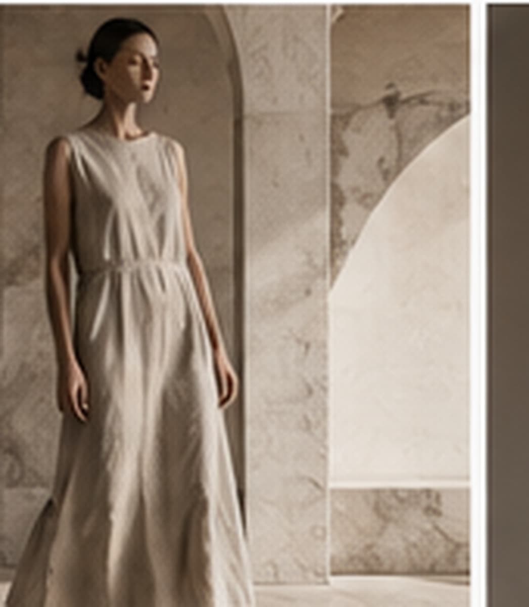 Linen Column Dress